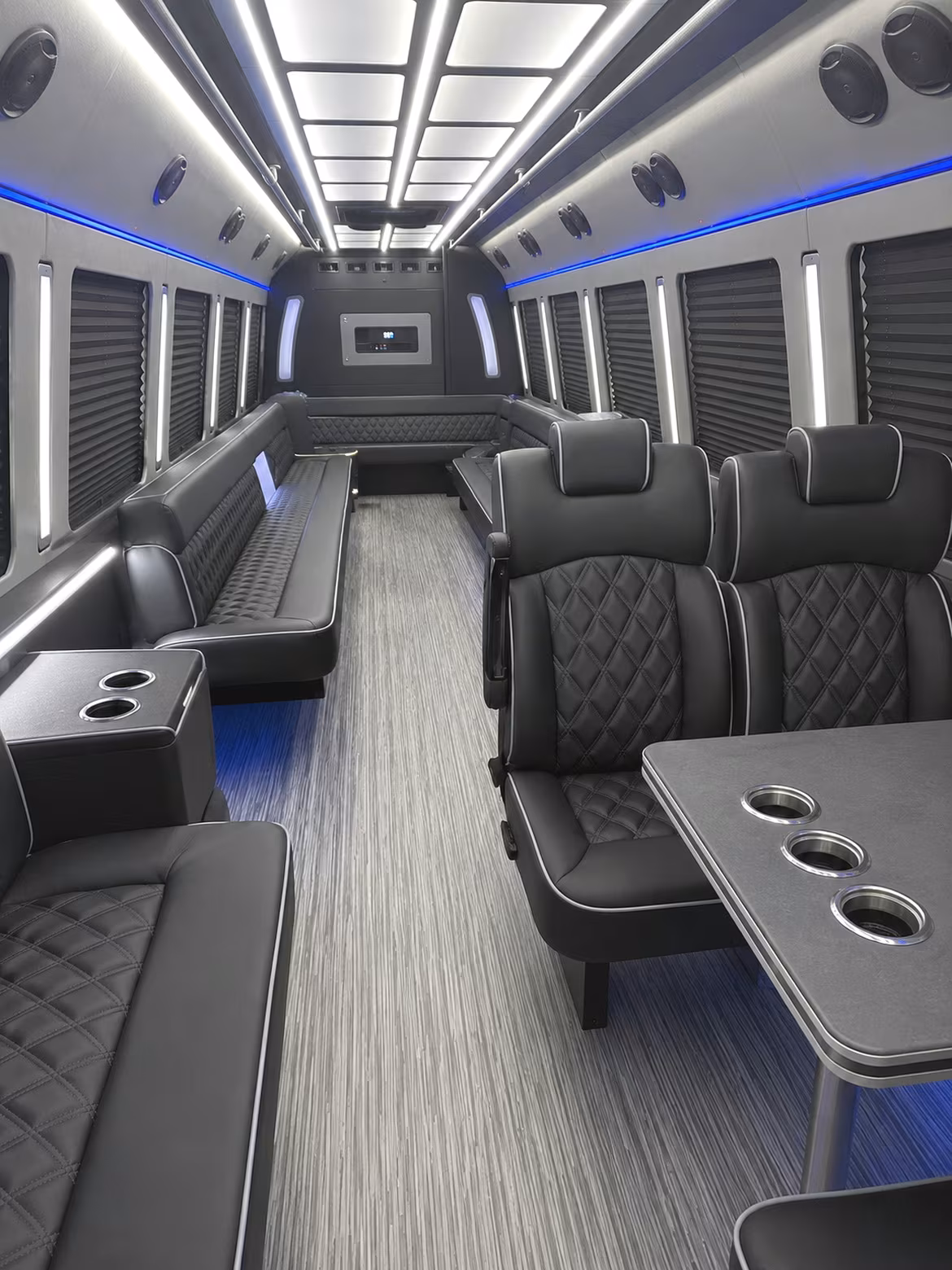 lake elsinore 25 passenger party bus inside