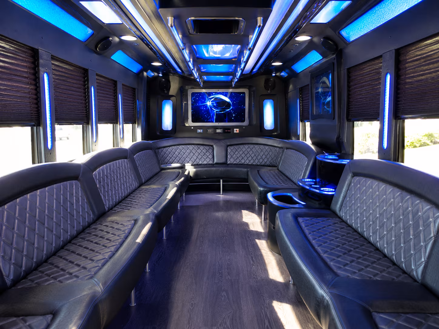 lake elsinore 28 passenger party bus inside