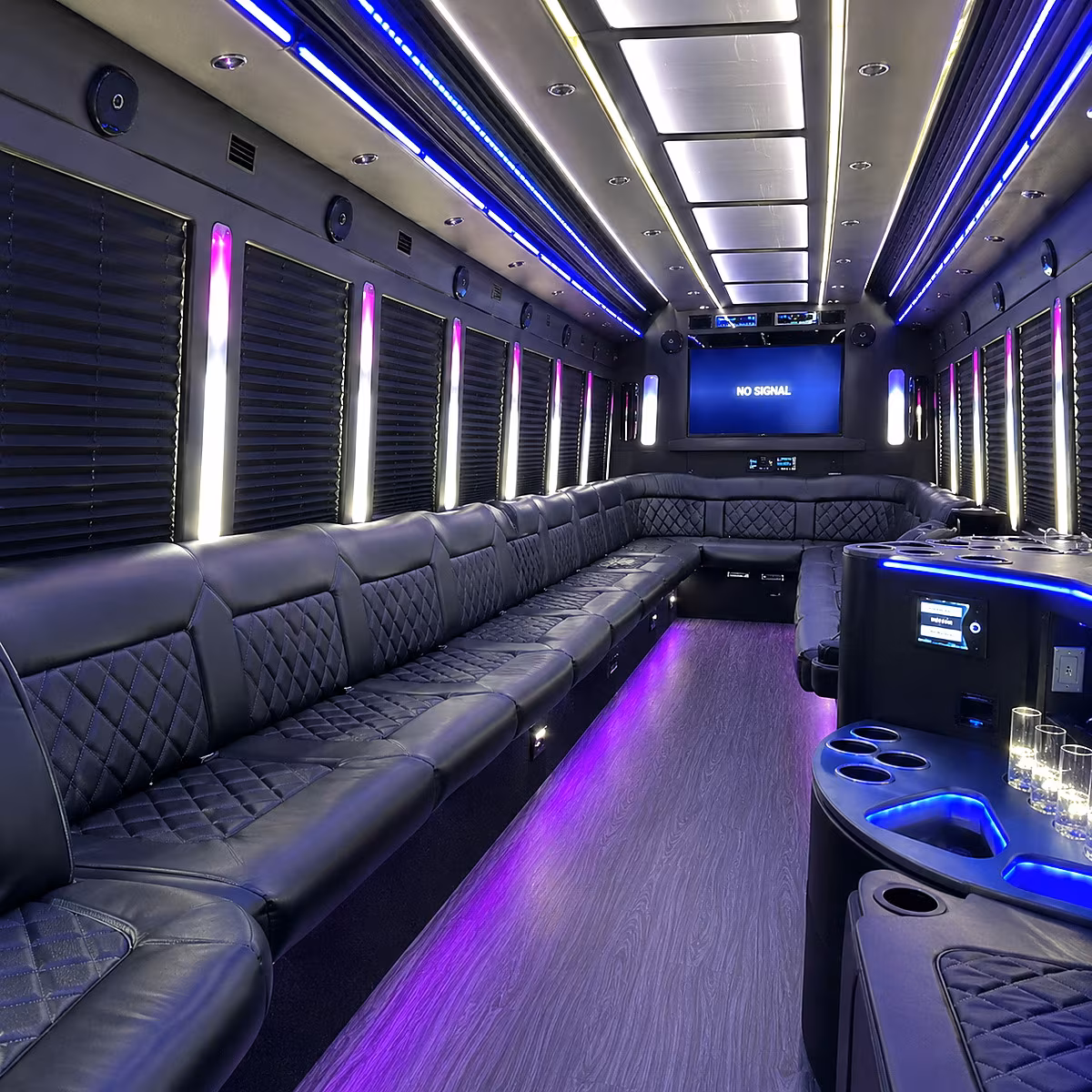 lake elsinore 30 passenger party bus inside