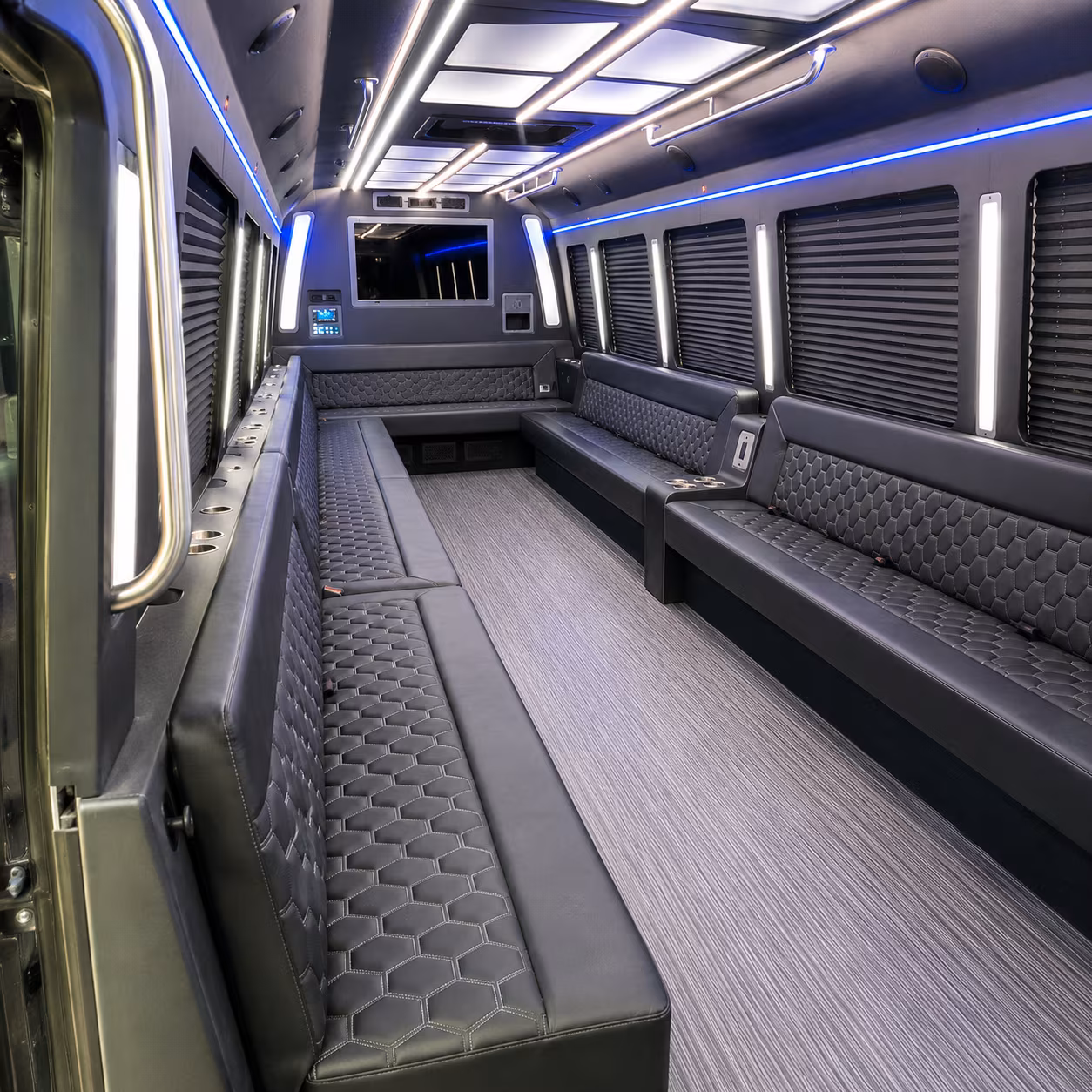 lake elsinore 40 passenger party bus interior