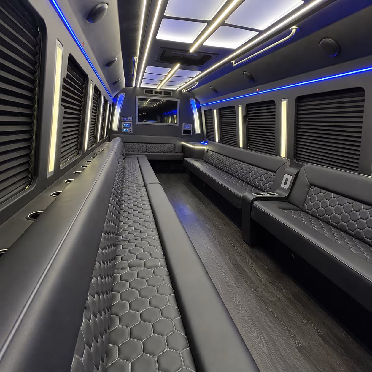 lake elsinore party bus rental interior